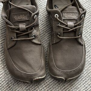 Kids Brown Canvas Lace-Up Sneakers US 12.5/EU 30